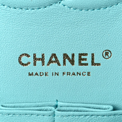 Chanel Caviar Quilted Medium Double Flap Light Blue 6 of 8