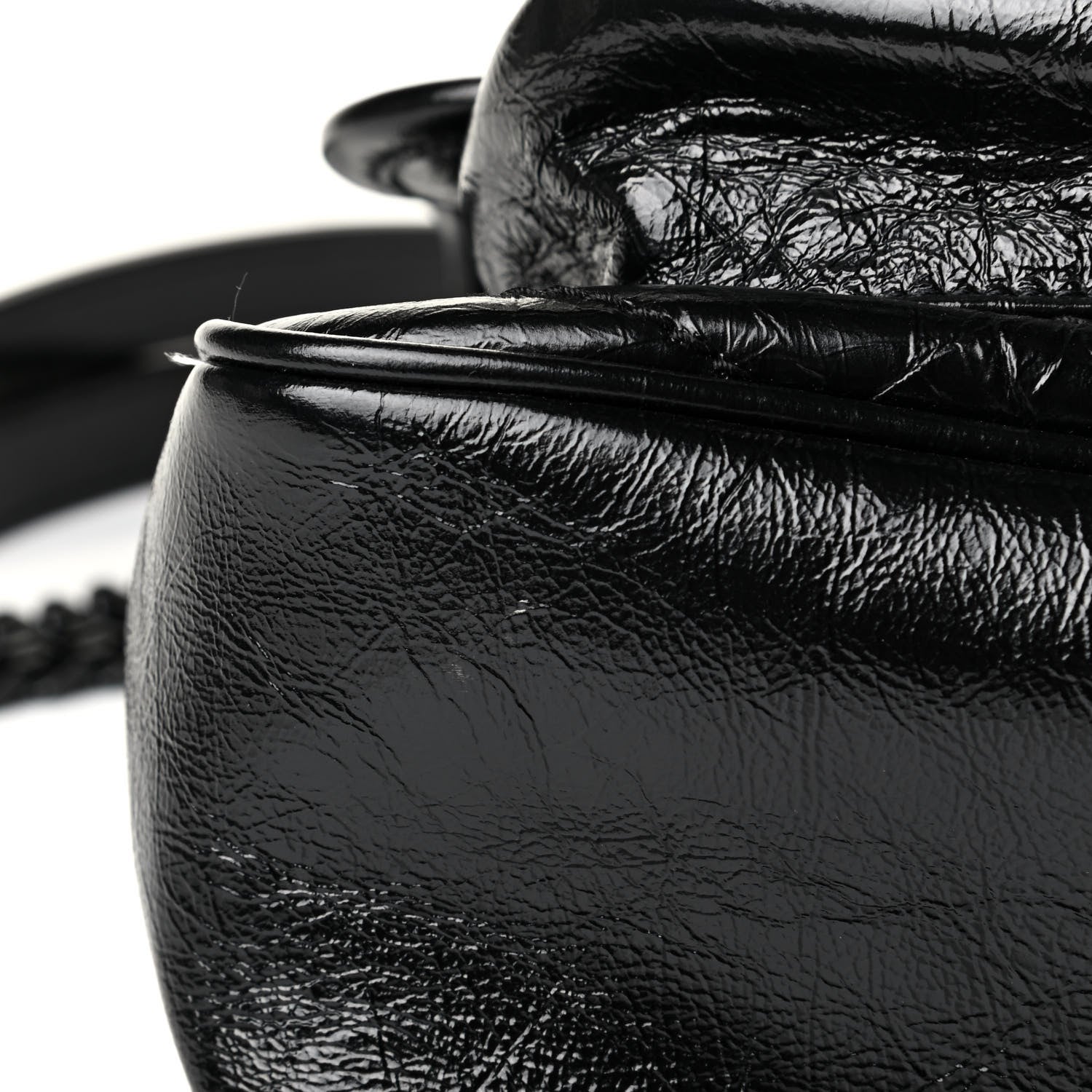 Saint Laurent Crinkled Calfskin Matelasse Monogram Medium Niki Chain Satchel Black 5 of 5