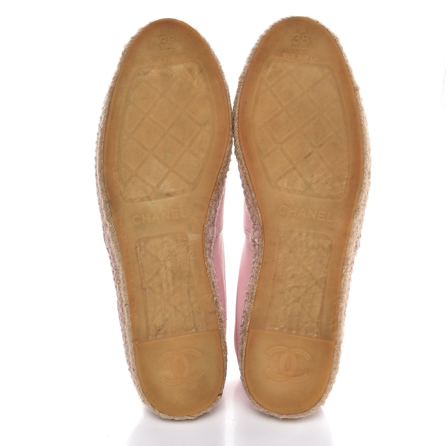 Lambskin CC Espadrilles 38 Light Pink
