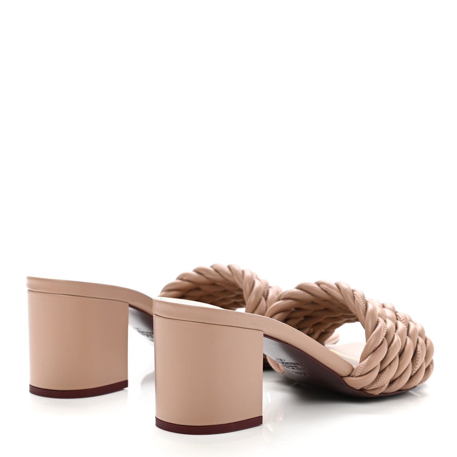 Valentino Garavani Nappa Rope 60mm Slide Sandals 38.5 Rose Cannelle 4 of 10