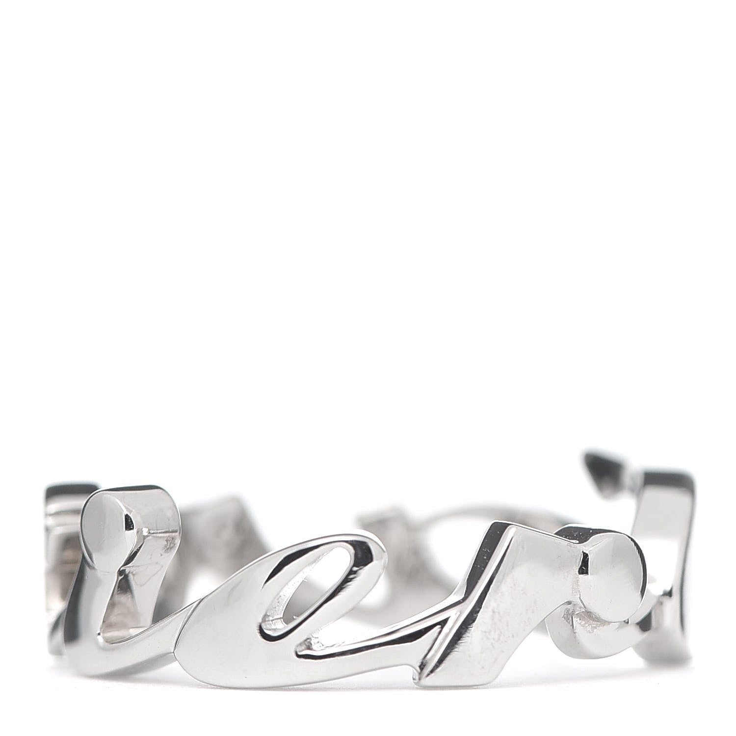 Cartier 18K White Gold Signature Ring 51 5.75 5 of 8