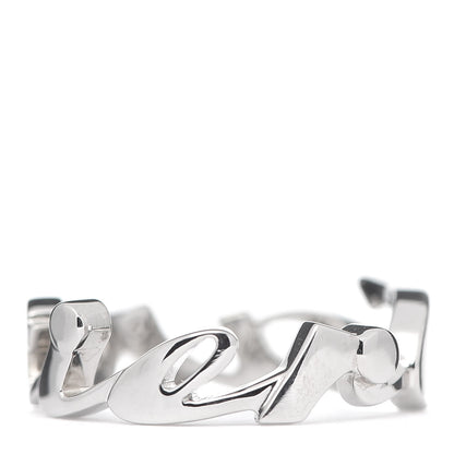 Cartier 18K White Gold Signature Ring 51 5.75 5 of 8