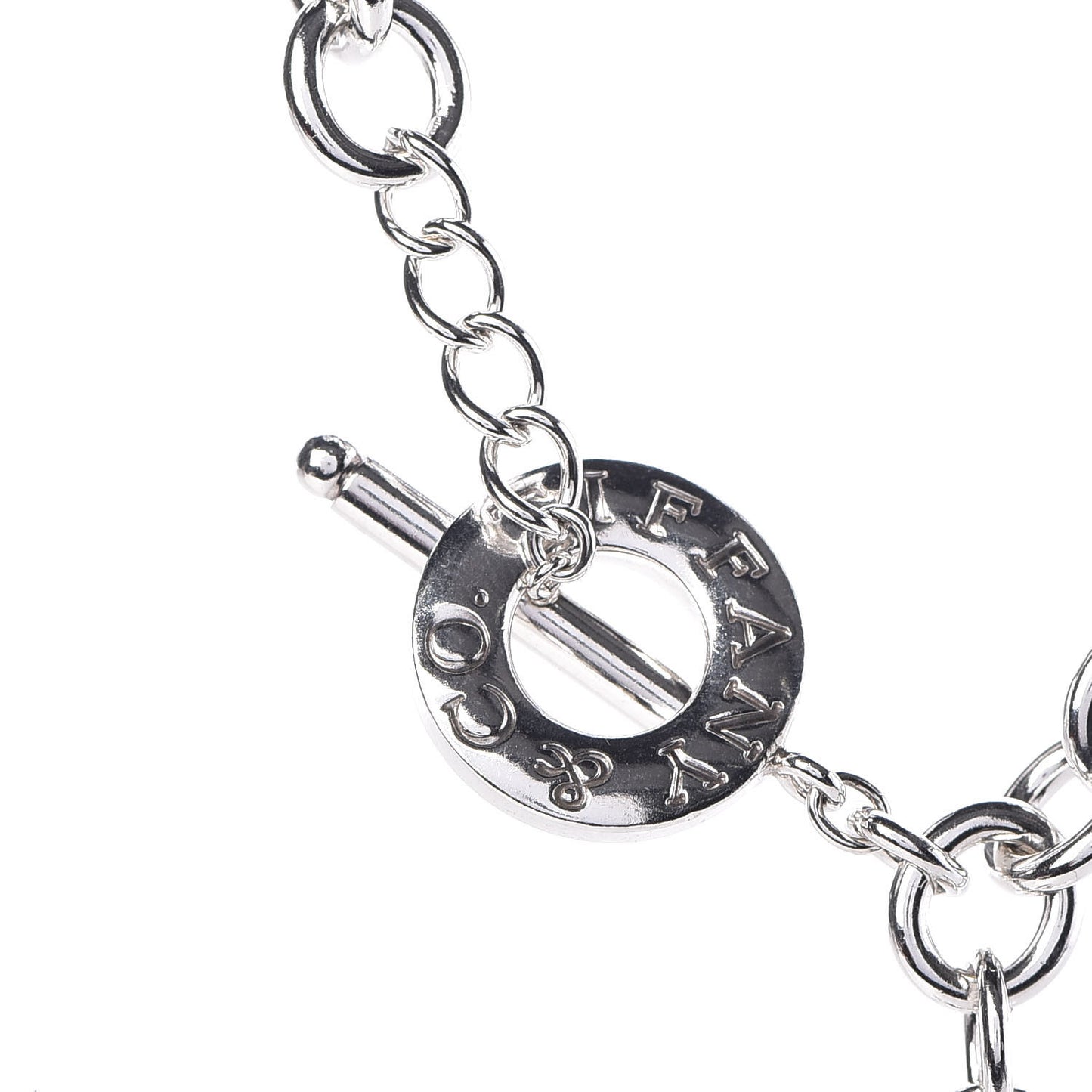 Sterling Silver Heart Tag Toggle Necklace