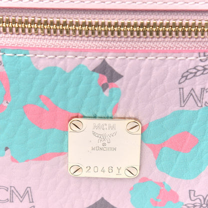 MCM Visetos Floral Leopard Vanity Case Pink 9 of 10