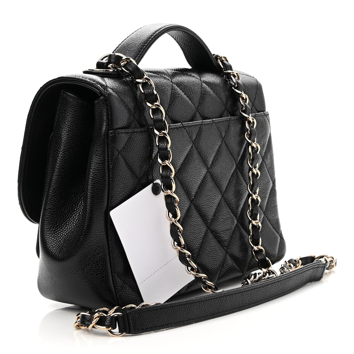 Caviar Quilted Medium Business Affinity Flap Black