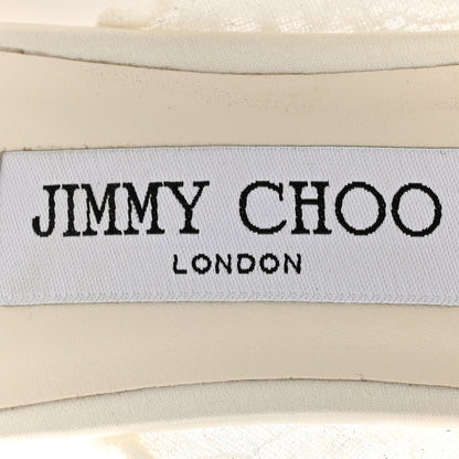 Jimmy Choo Satin Lace Faiz 100 Pumps 38 Ivory 7 of 12