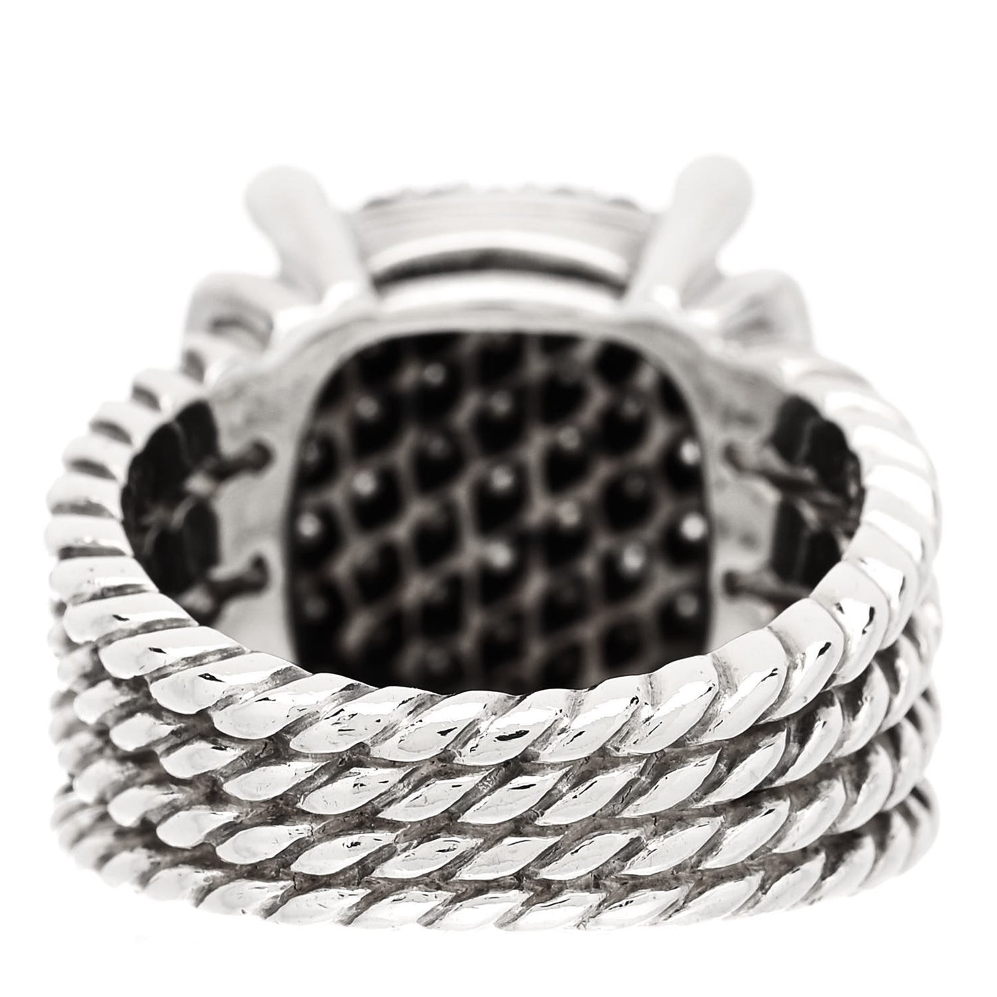 Sterling Silver Diamond 16mm Wheaton Ring 53 6.5