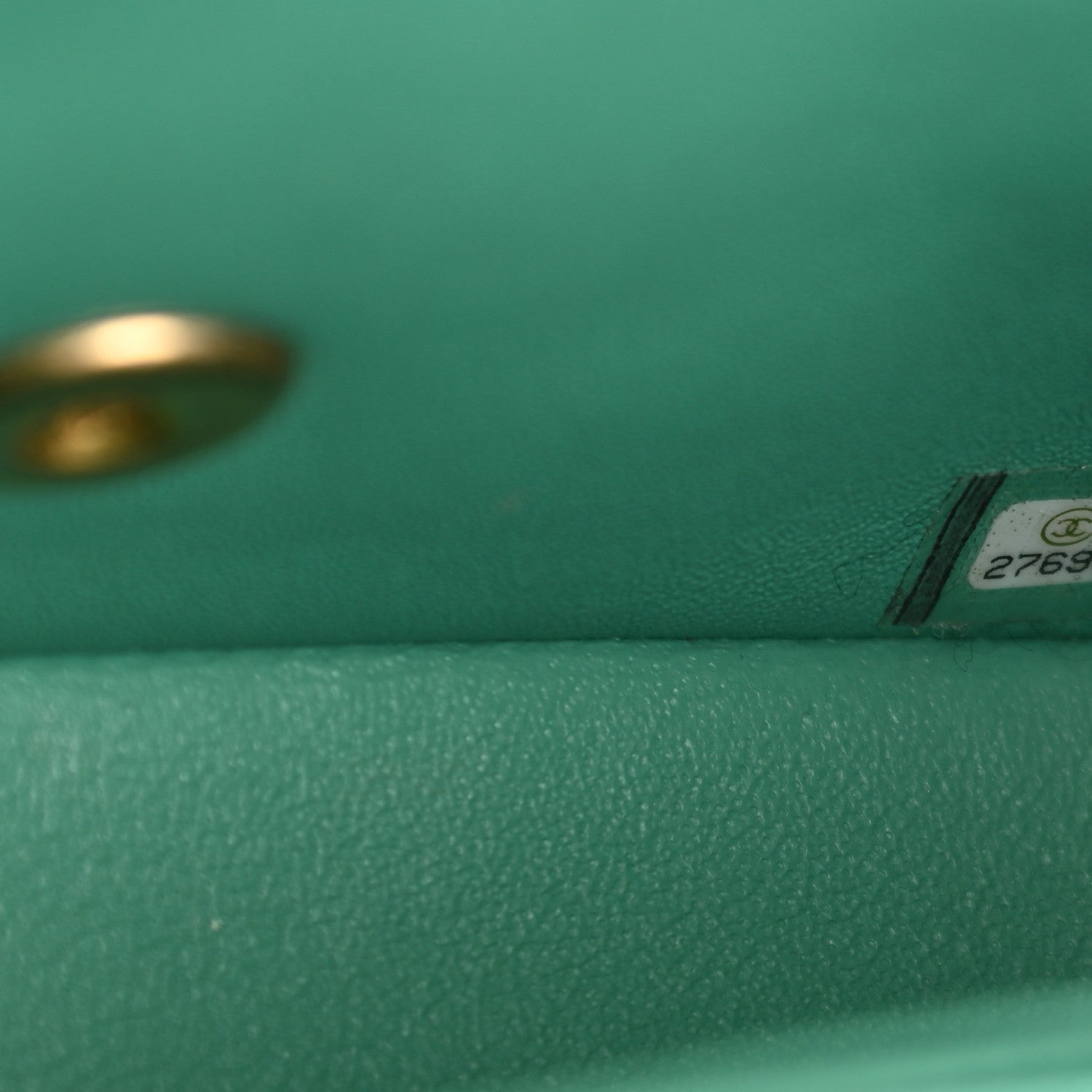 Chanel Lambskin Quilted Mini Square Flap Green 7 of 13