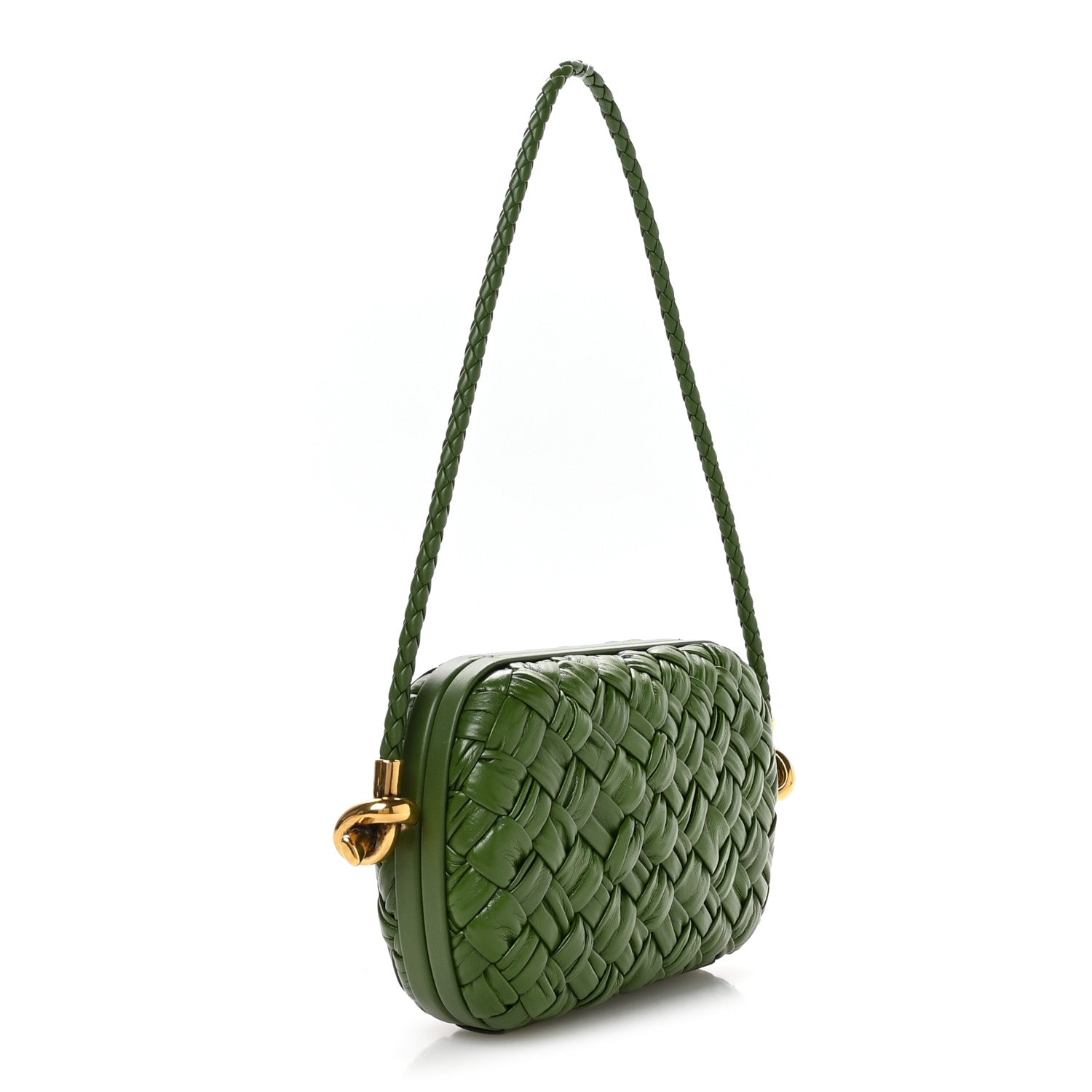 Bottega Veneta Calfskin Intrecciato Knot On Strap Avocado 1779764