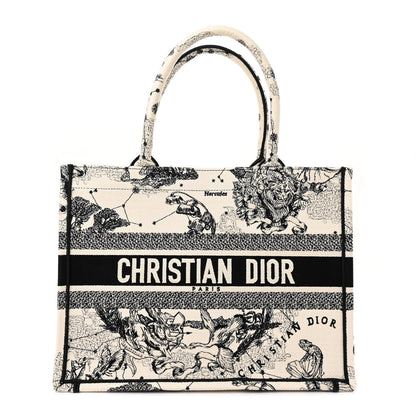 Christian Dior Canvas Zodiac Toile De Jouy Embroidered Medium Book Tote Latte 1 of 13