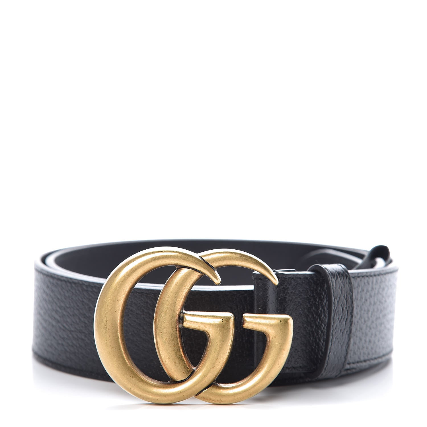 Gucci Textured Calfskin Double G 40mm Belt 95 38 Black 1 of 6