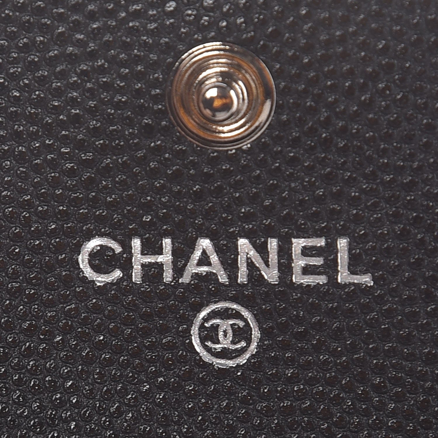 Chanel Caviar Chevron Quilted Boy Card Holder Wallet Black 6 of 9