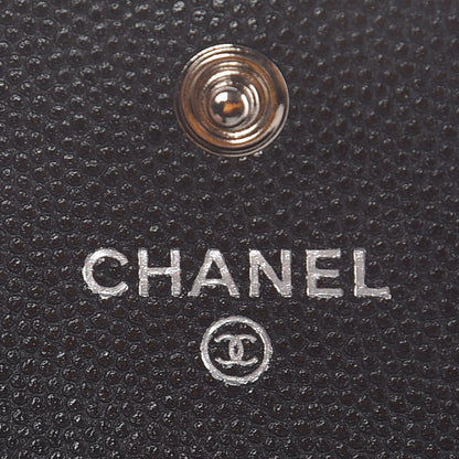 Chanel Caviar Chevron Quilted Boy Card Holder Wallet Black 6 of 9