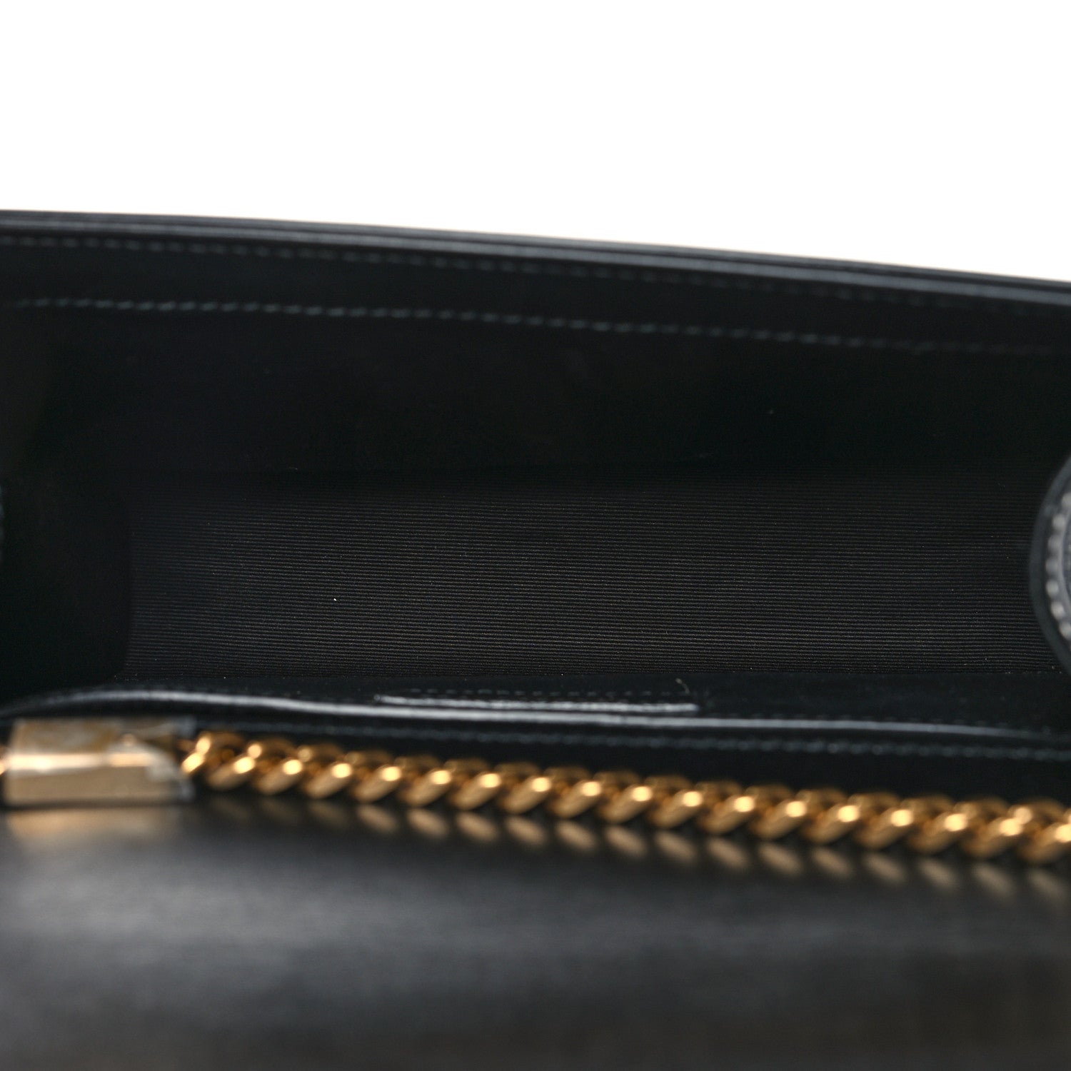 Saint Laurent Nappa Patent Calfskin Two-Toned Small Monogram Kate Satchel Alabastro Black 5 of 11