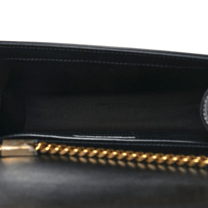 Saint Laurent Nappa Patent Calfskin Two-Toned Small Monogram Kate Satchel Alabastro Black 5 of 11