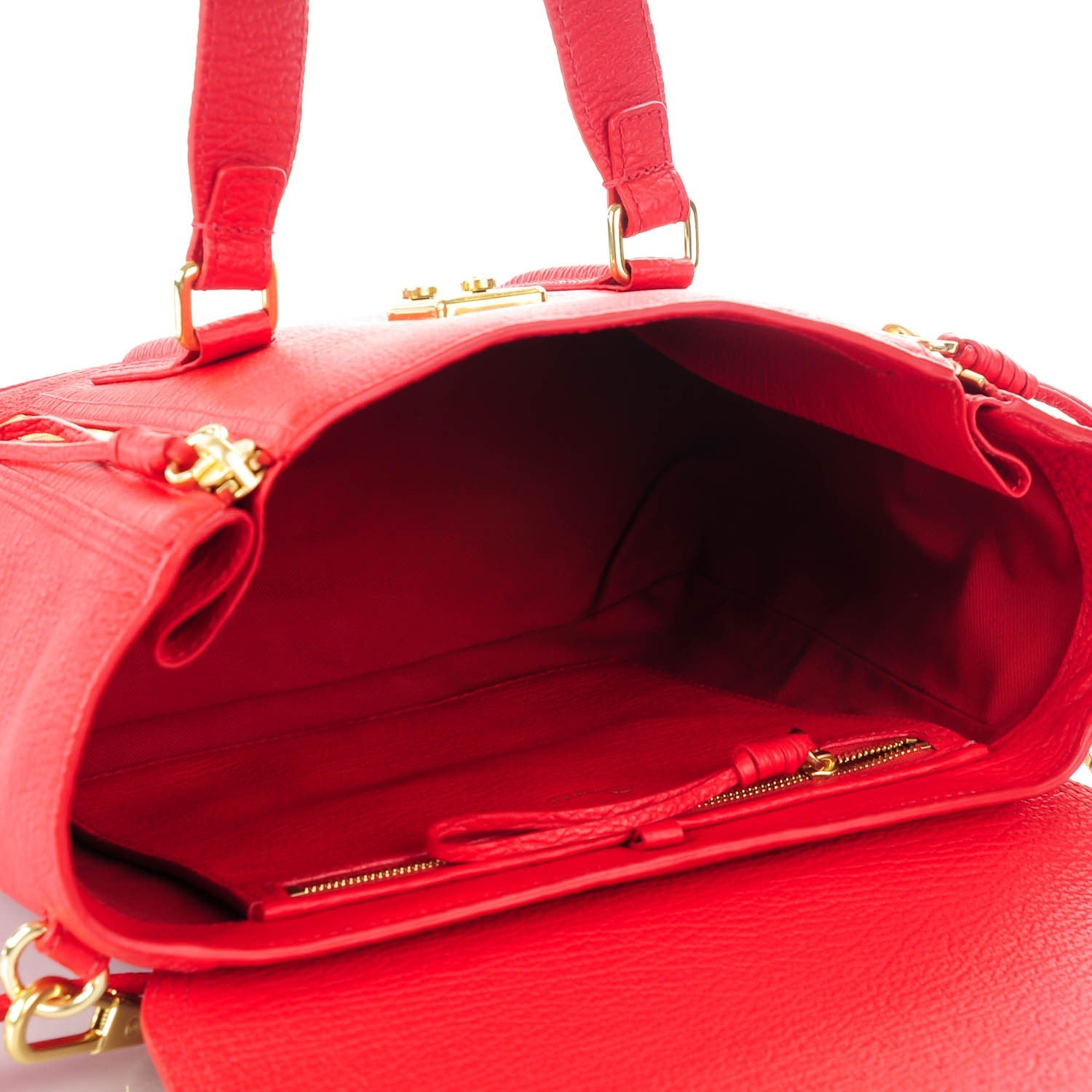 3.1 Phillip Lim 3.1 Textured Calfskin Medium Pashli Satchel Red 5 of 7