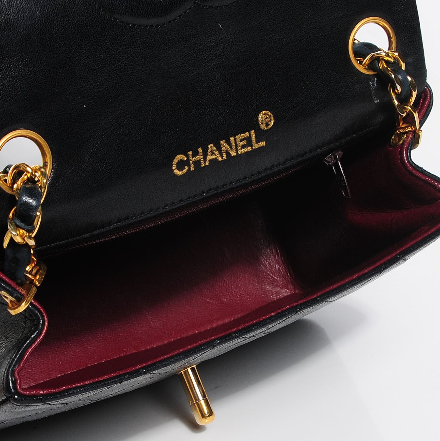 Chanel Lambskin Quilted Mini Square Flap Black 5 of 10