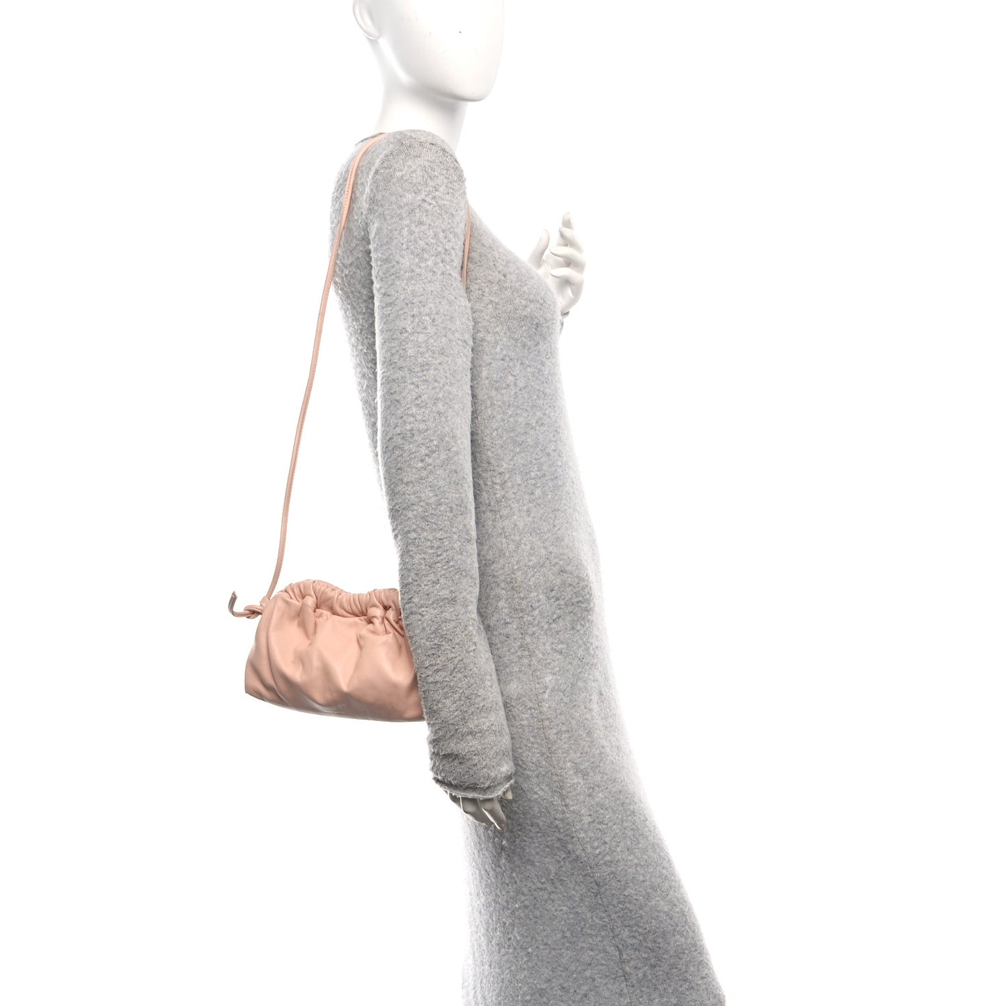 Lambskin Mini Cloud Clutch  Dahlia