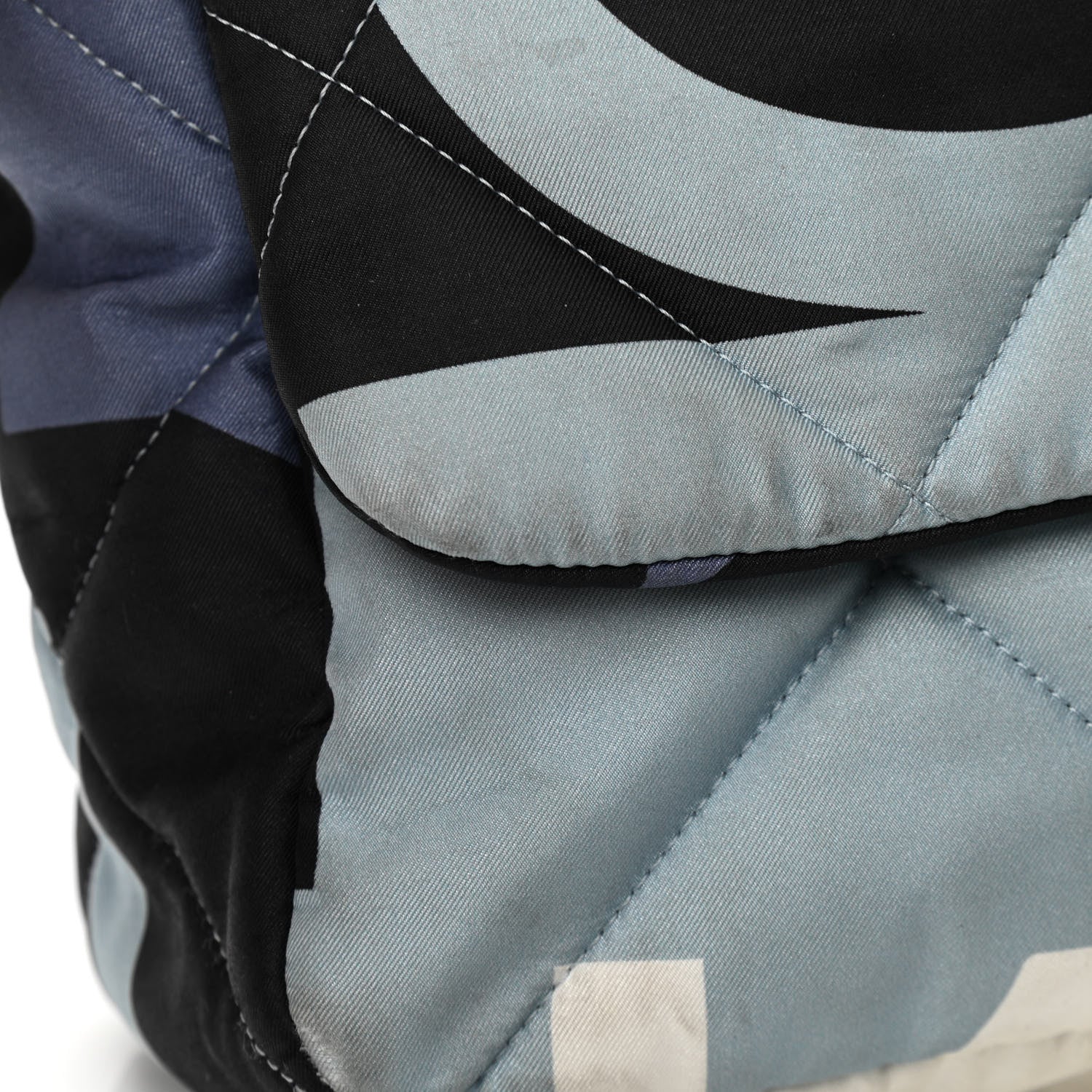 Chanel Silk Maxi Scarf Chanel 19 Flap Black Blue White 13 of 13