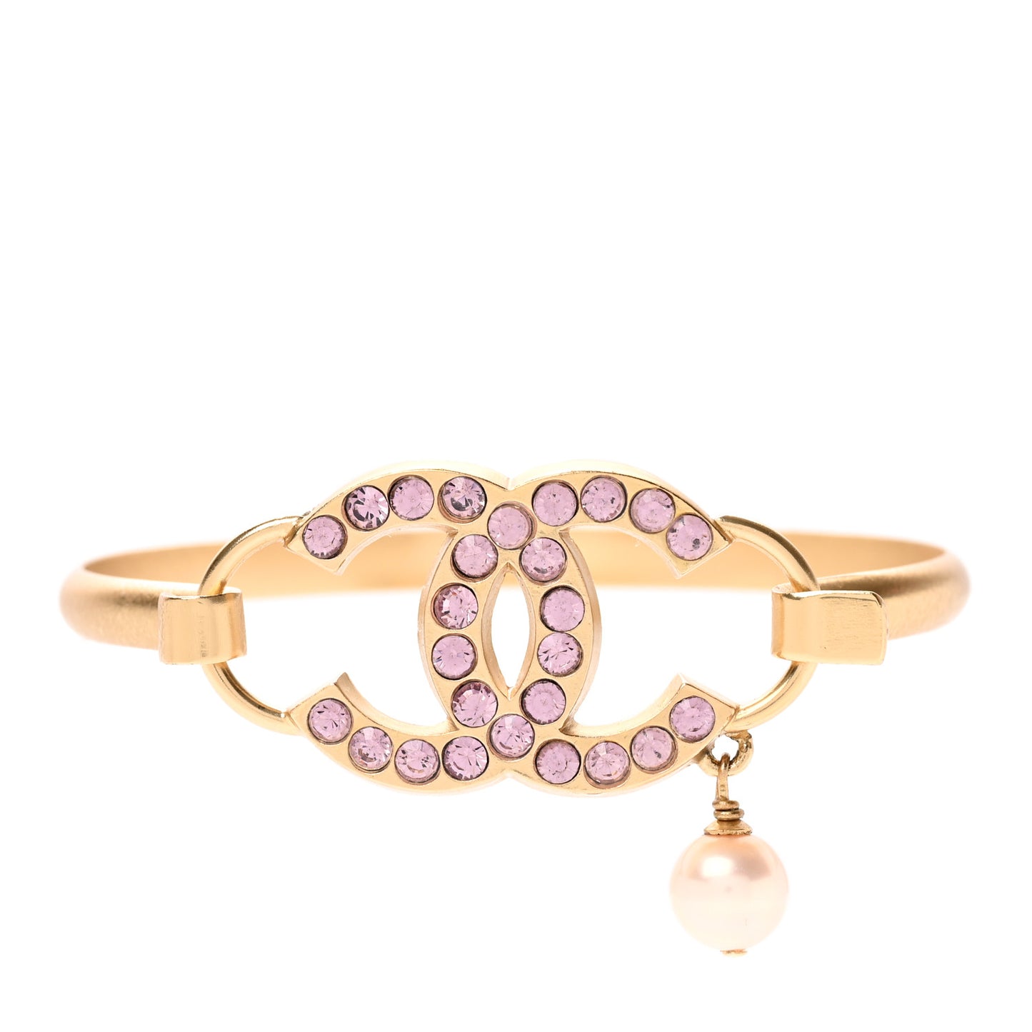 Pearl Crystal CC Bangle Gold Pink