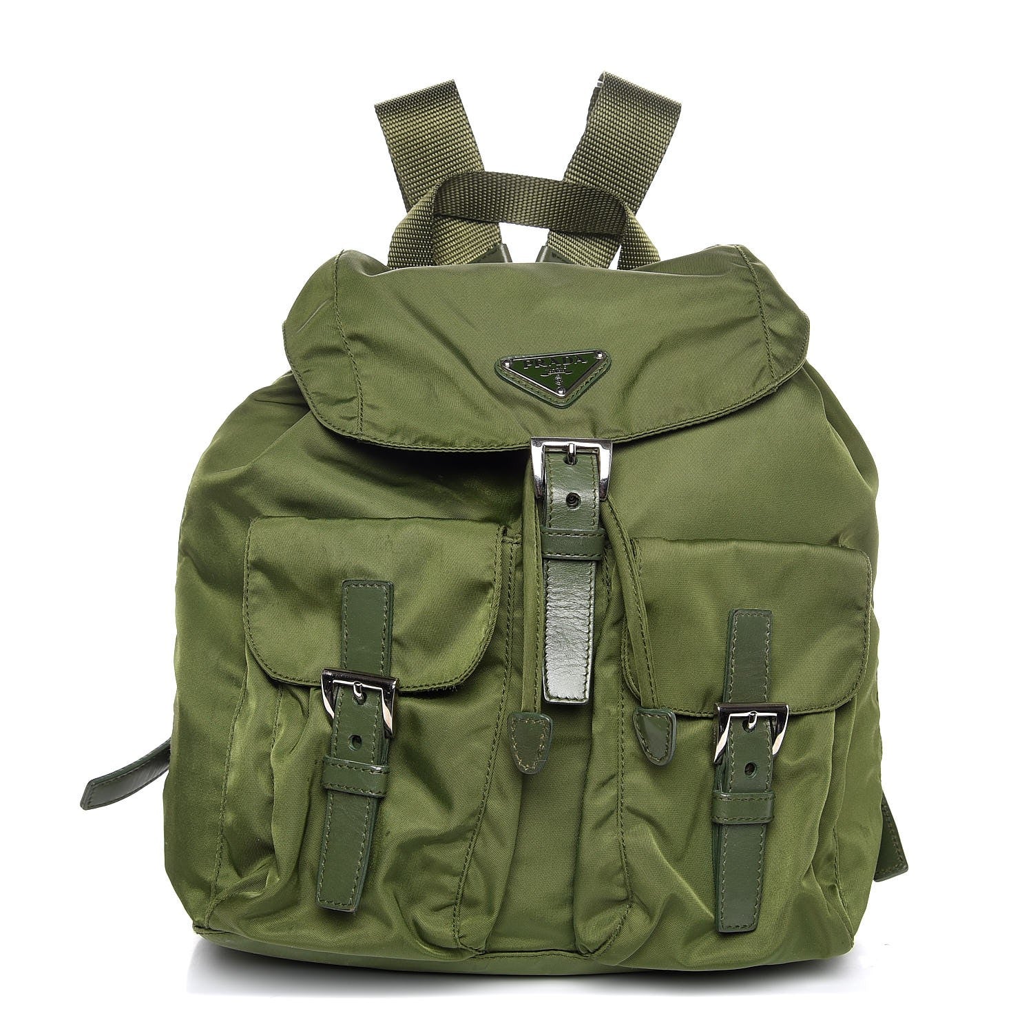 Prada Nylon Vela Small Backpack Army 1 of 8