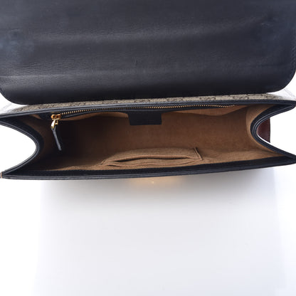 Gucci GG Supreme Monogram Calfskin Medium Padlock Shoulder Bag Beige Black Cuir 5 of 20
