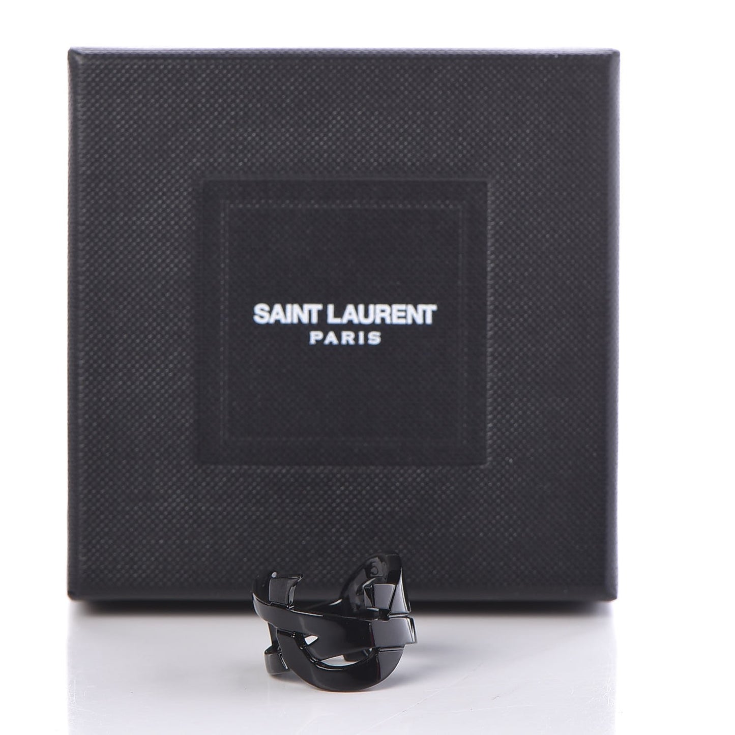 Brass Monogram Cassandre Ring 5 Black