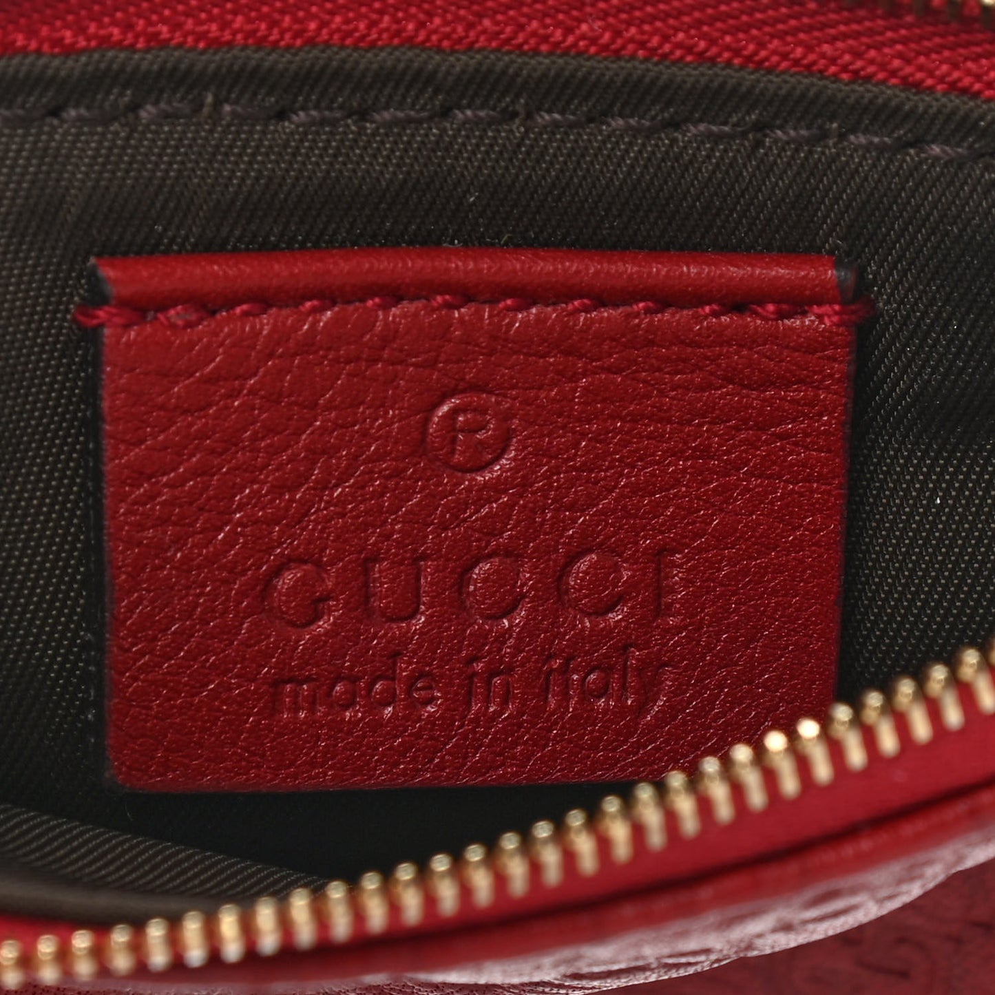 Microguccissima Key Case Hibiscus Red