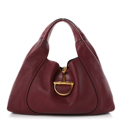 Gucci Grained Calfskin Softbit Maxi Shoulder Bag Rosso Ancora Red 1 of 11