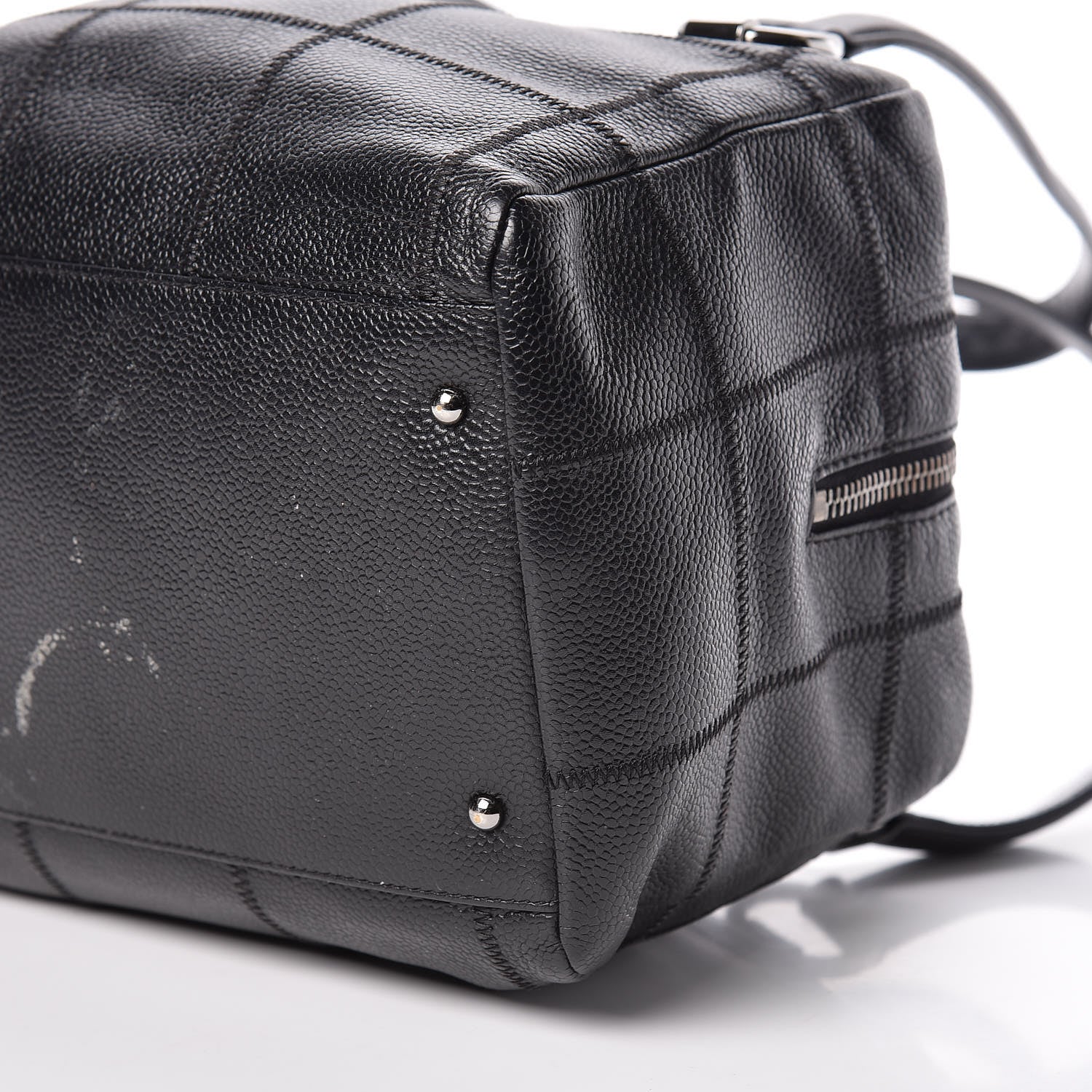 Chanel Caviar Square Stitched Bowler Black 6 of 11