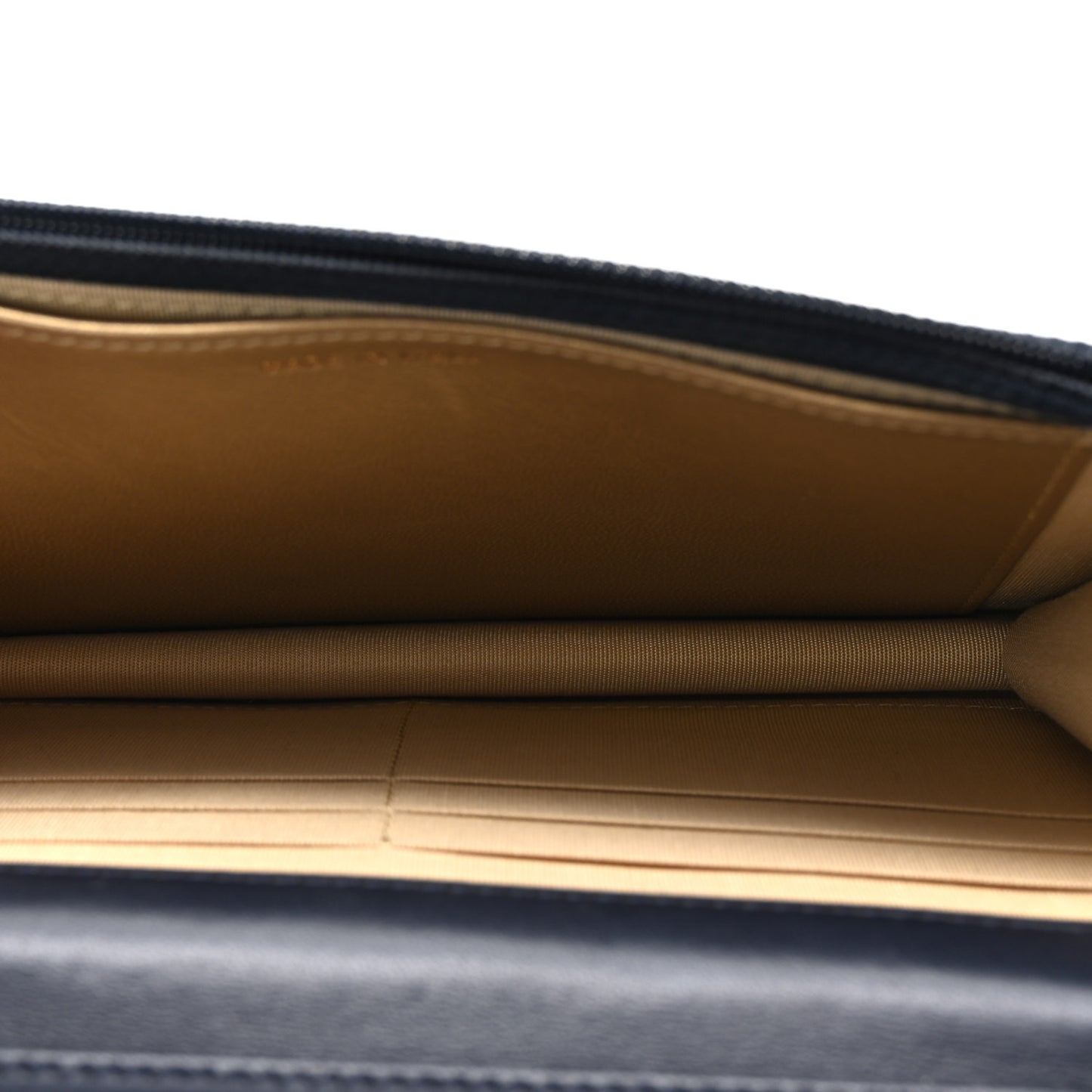 Lambskin Quilted Pearl Crush Wallet on Chain WOC Navy