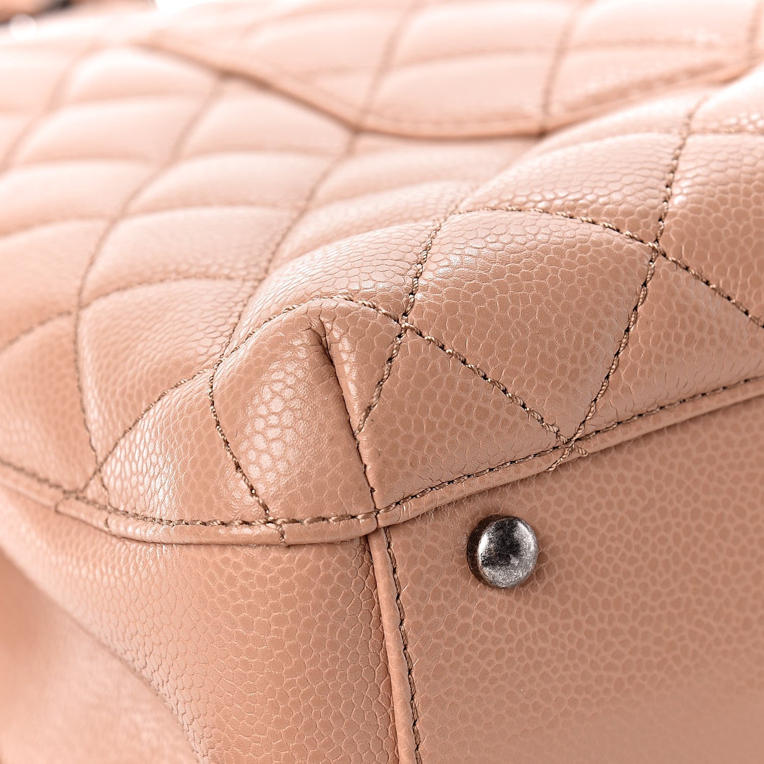 Chanel Caviar Quilted Large City Shopping Tote Beige 13 of 14