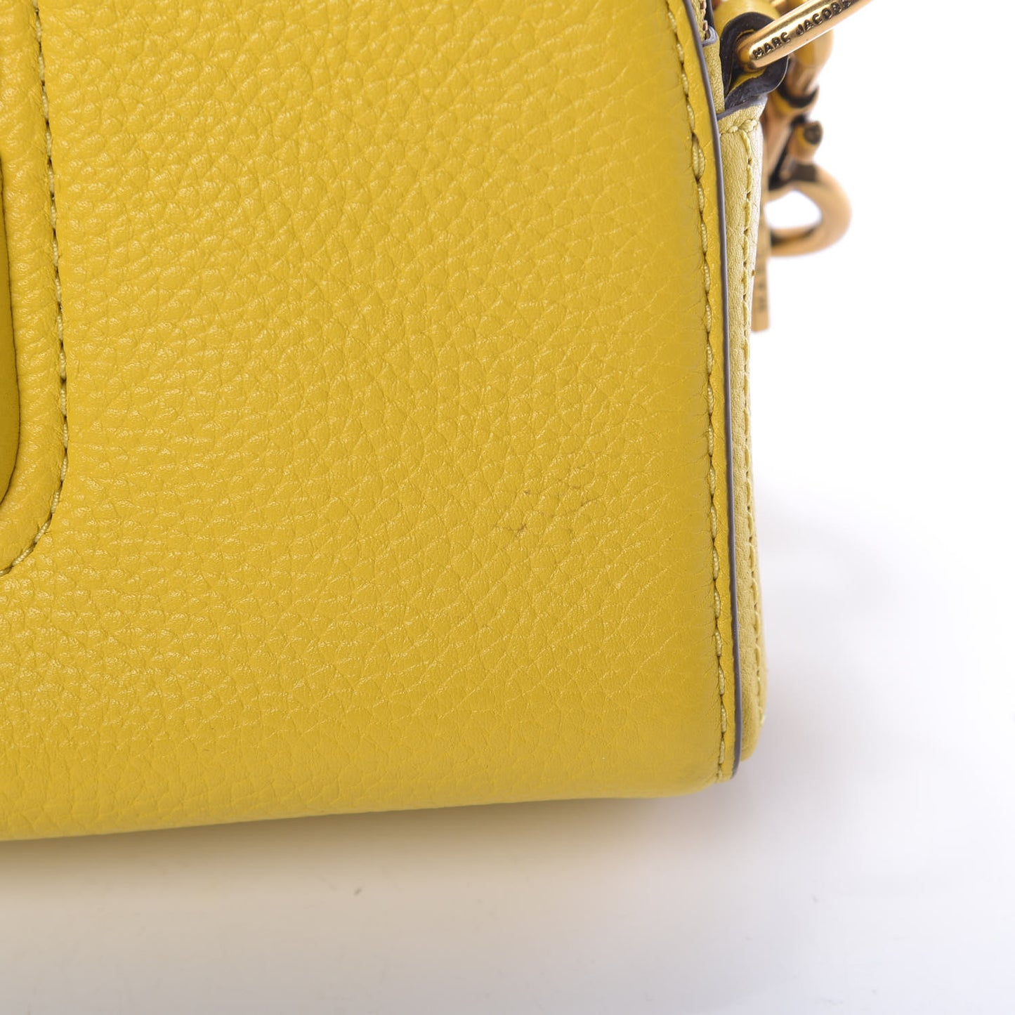 Calfskin Shutter Camera Crossbody Bag Sunshine Yellow