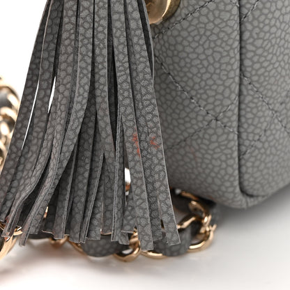 Chanel Caviar Quilted Mini Coco Tassel Camera Case Grey 12 of 12