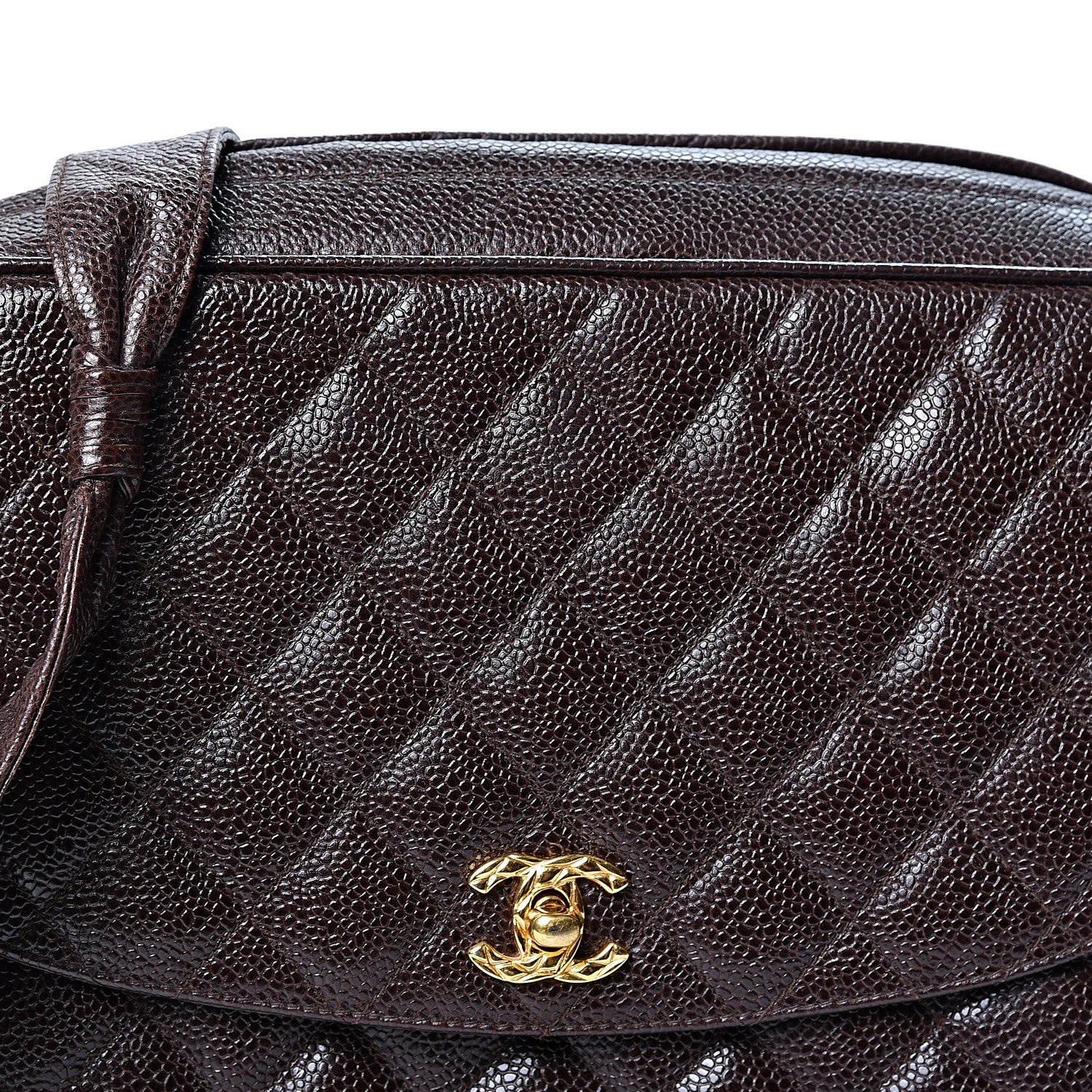 Chanel Caviar Quilted Camera Case Brown 7 of 9