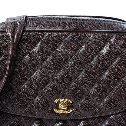 Chanel Caviar Quilted Camera Case Brown 7 of 9