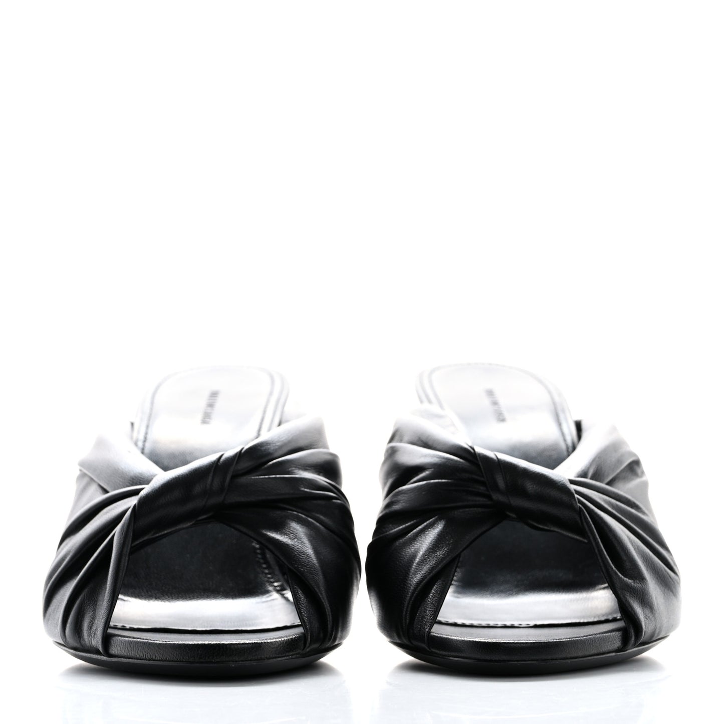 Smooth Nappa Drapy 80mm Sandals 38 Black