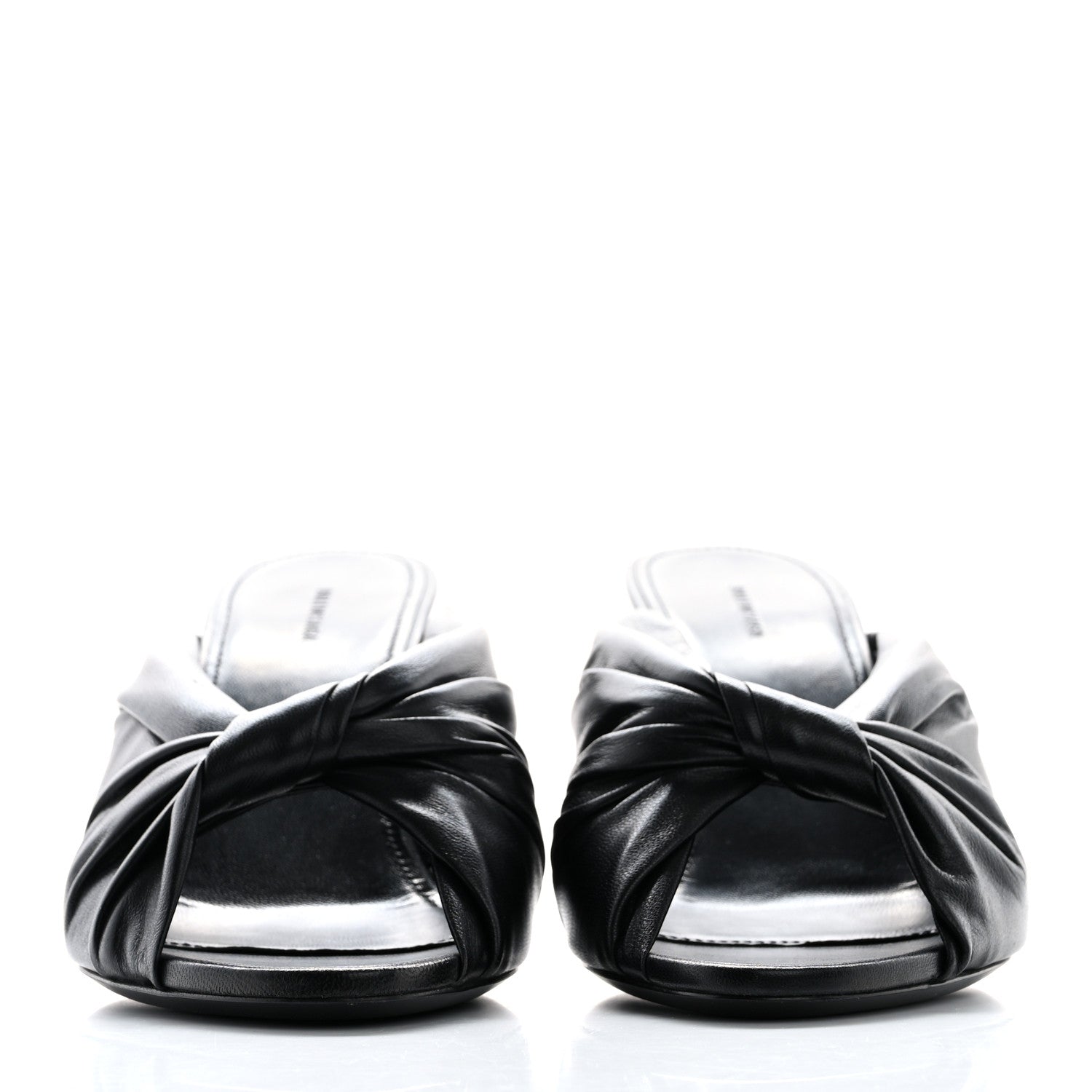Balenciaga Smooth Nappa Drapy 80mm Sandals 38 Black 3 of 9