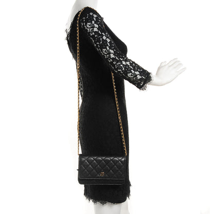 Chanel Caviar Quilted Wallet On Chain WOC Black 2 of 9