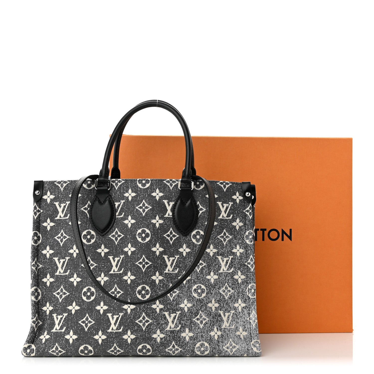 Louis Vuitton Monogram Jacquard Denim Onthego MM Black 9 of 9
