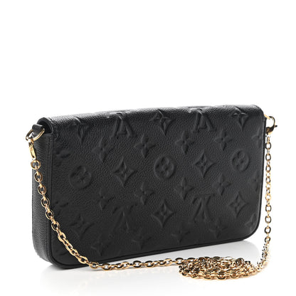 Louis Vuitton Empreinte Pochette Felicie Chain Wallet Black 3 of 11