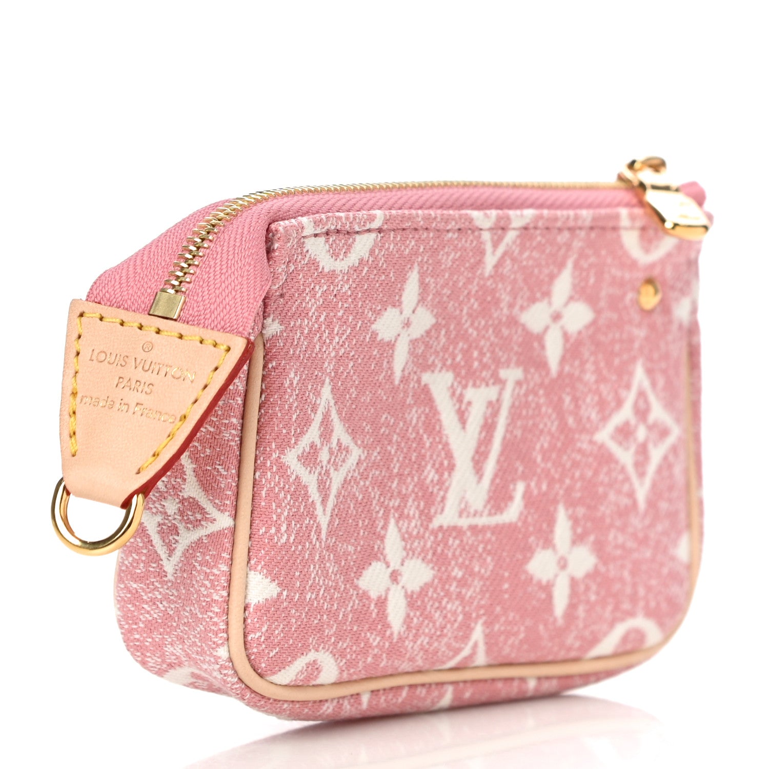 Louis Vuitton Denim Jacquard Monogram Micro Pochette Accessories Rose 3 of 9