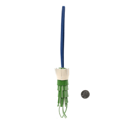 Hermes Milo Lambskin Epsom Chouette Bag Charm Vert Yucca Vert Cricket Bleu France Nata 2 of 5