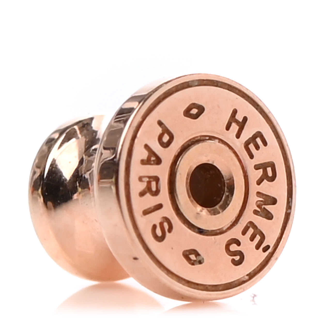 Hermes Rose Gold Lacquered Pop H Earrings Rose Dragee 4 of 4