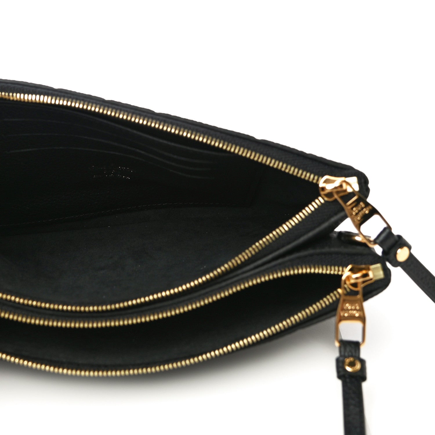Louis Vuitton Empreinte Double Zip Pochette Black 5 of 11