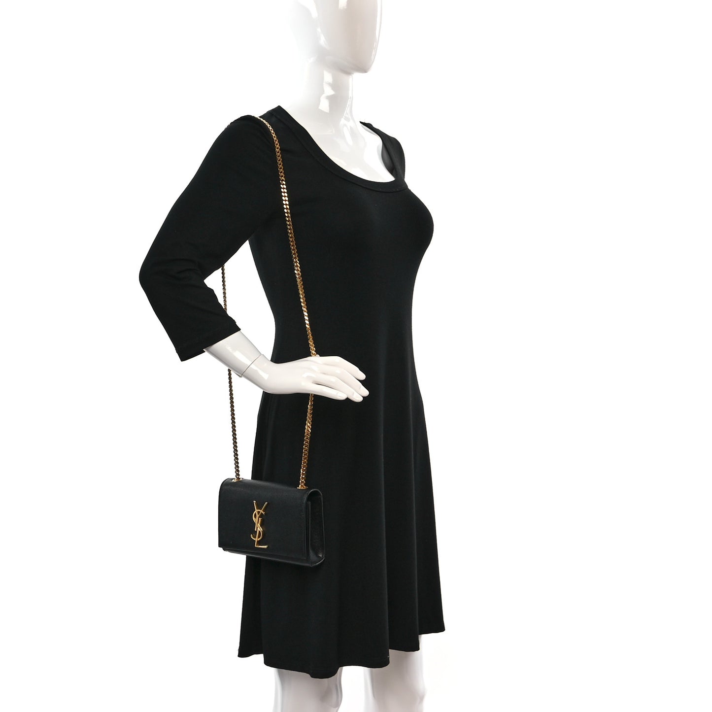 Grain De Poudre Small Monogram Kate Satchel Black