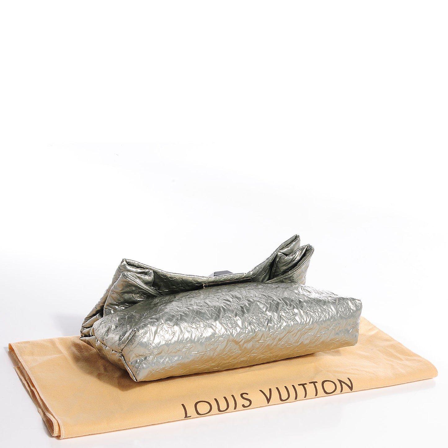 Jacquard Quilted Monogram Altair Clutch Argent