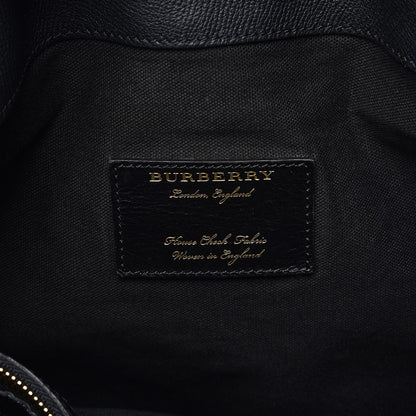 Burberry Calfskin House Check Cornwall Hobo Black 6 of 11