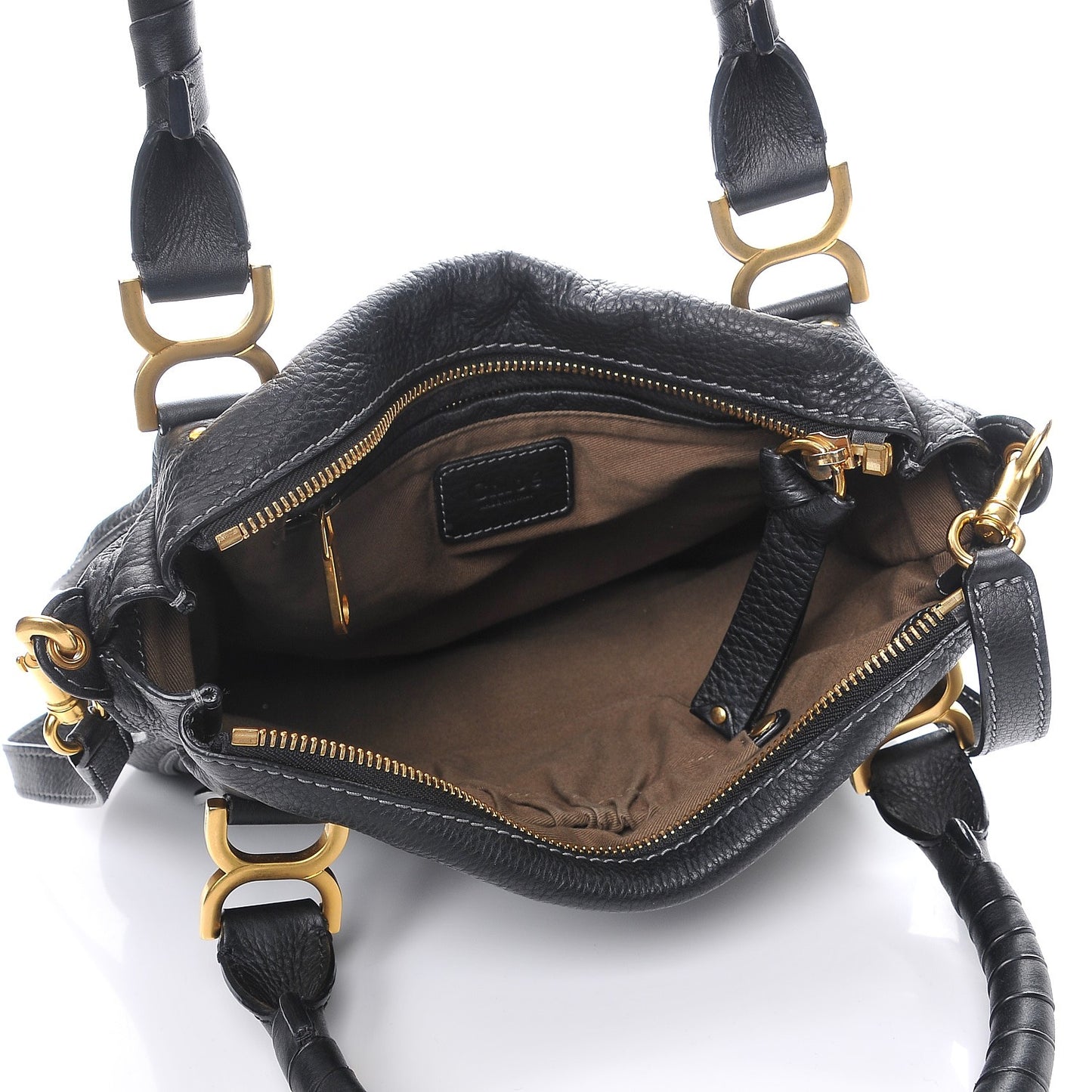 Calfskin Medium Marcie Satchel Black