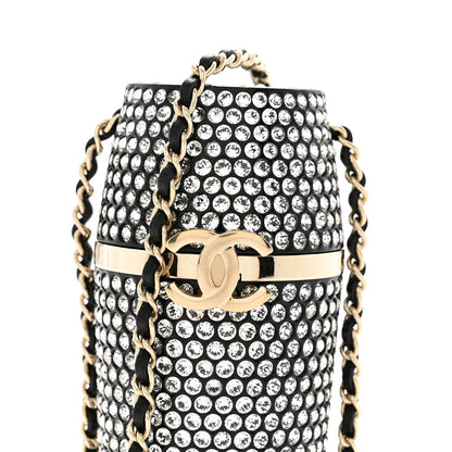 Chanel Metal Resin Lambskin Crystal Lipstick Case Long Necklace On Chain Silver Black Gold 8 of 10